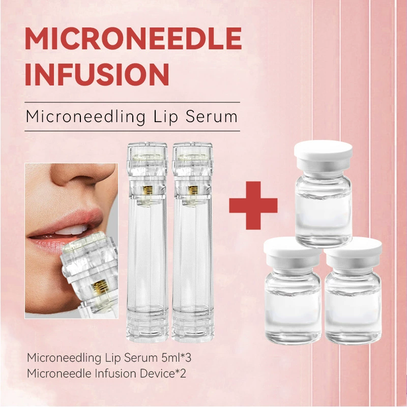 Эссенция для увеличения объема губ с микроиглами, уход за губами, наполнение губ, микро-кристаллическая жидкость для введения, кросс-граничная микроигла