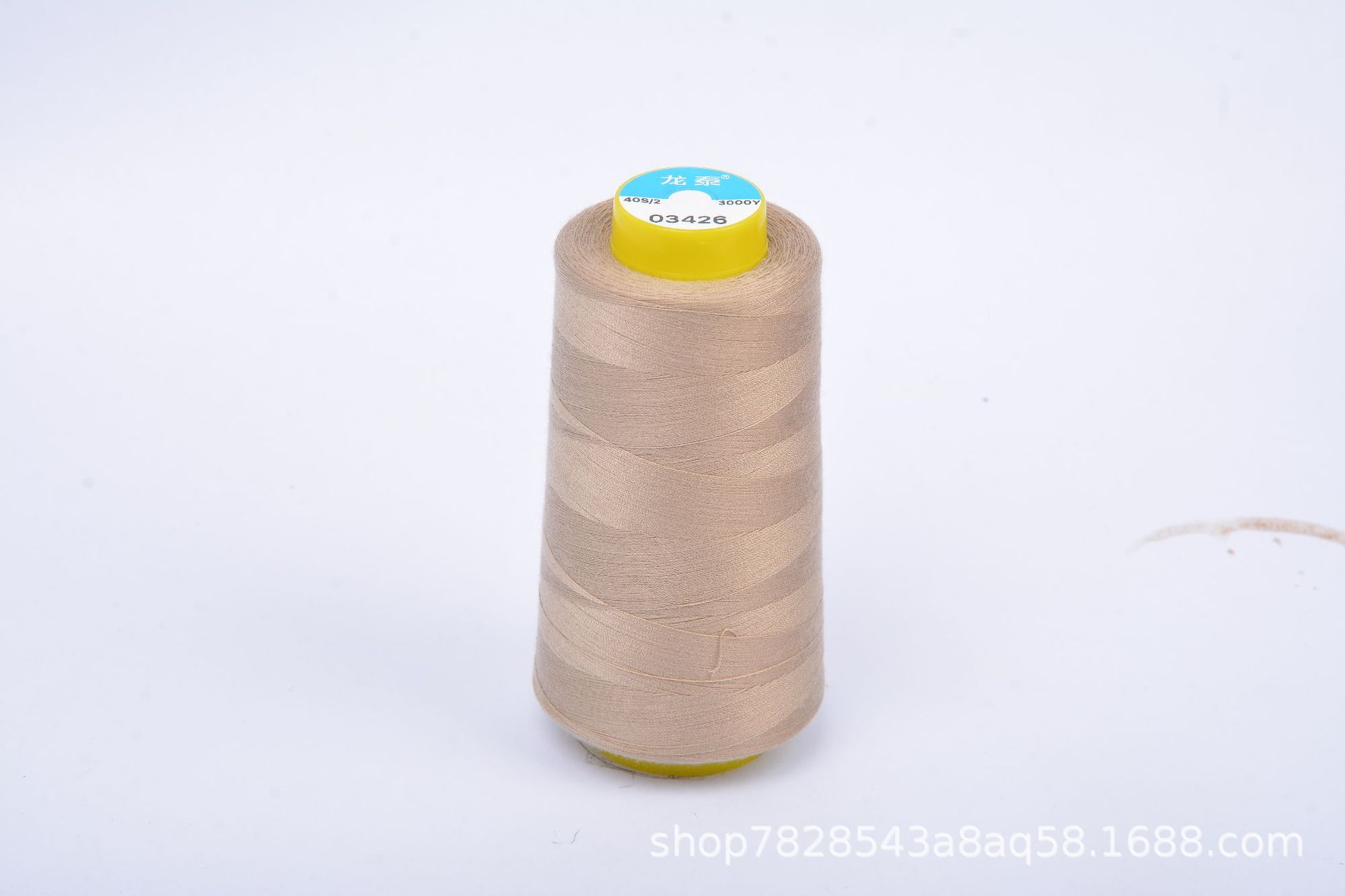 402 Liu Qing 3000 yardas línea de costura serie marrón línea especial de fábrica de ropa línea de máquina de coser de alta velocidad
