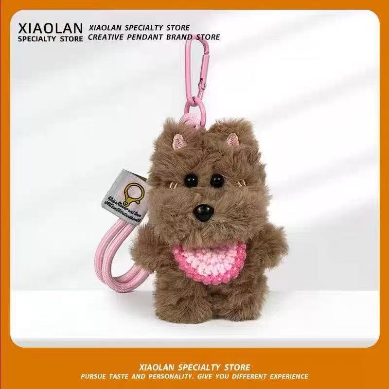 Perro adorable West Highland dibujos animados colgantes muñecas bolsas de peluche bolsas de llaves bolsas de regalos colgantes