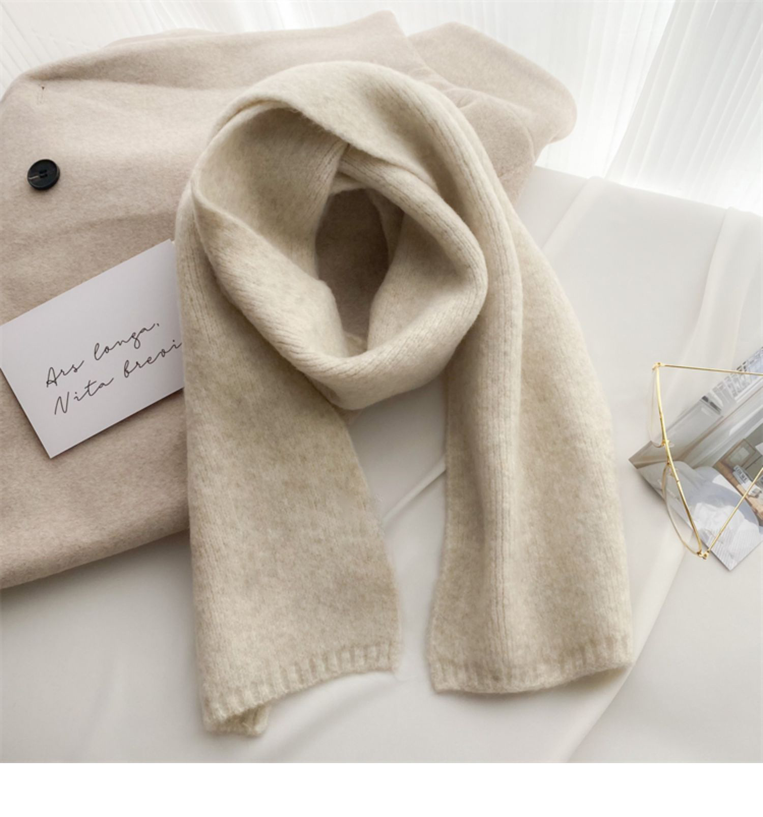 Mode Vintage geometrische Outdoor-Aktivitäten Winter Frühling rot grau mittellang [Markenname 3] Anti-Schalldämpfer Halstuch_voghion.com