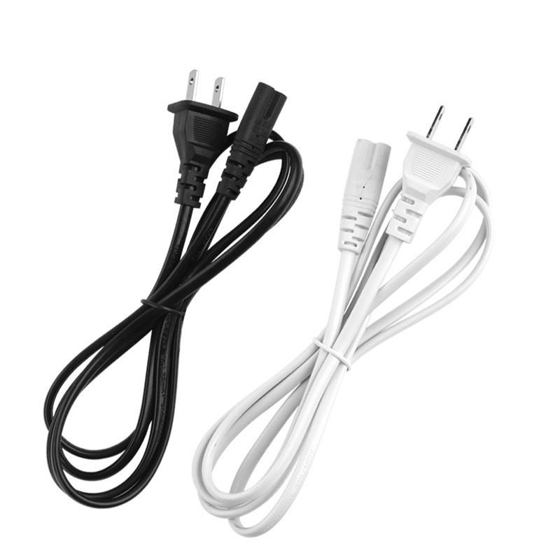 Cable de alimentación de cola de ocho caracteres de dos enchufes estándar de EE. UU.