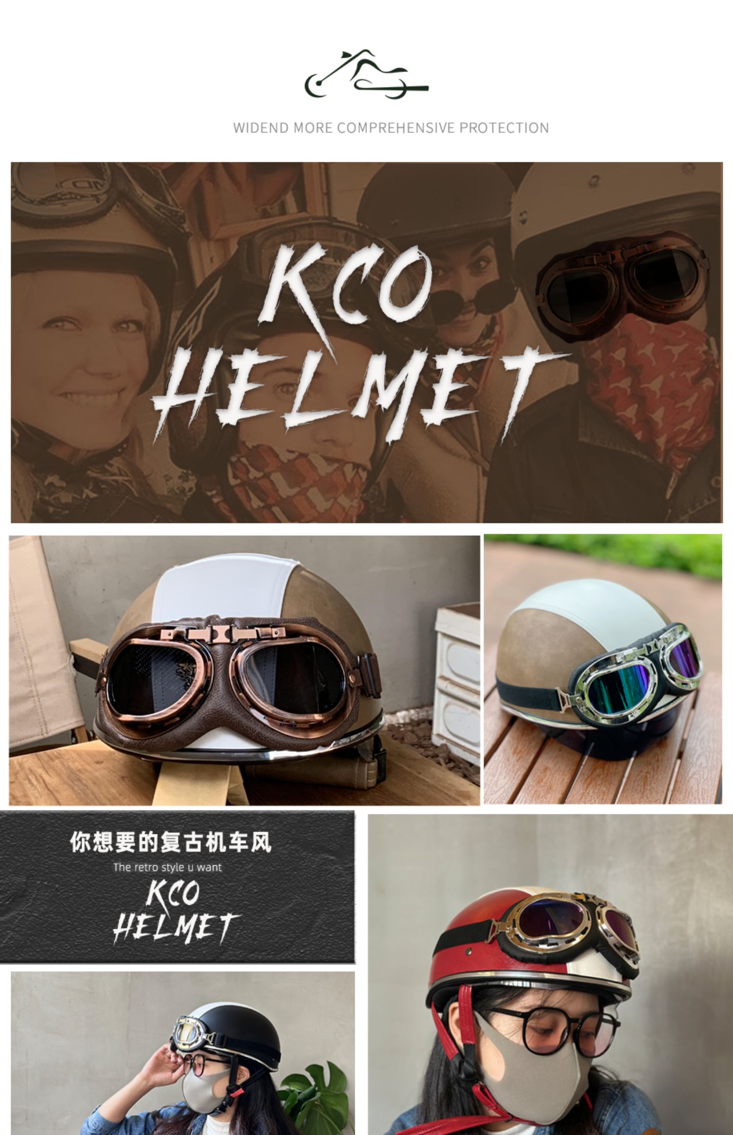 3C Certified Retro Helmet Summer Breathable Sunscreen Lightweight Half Helmet