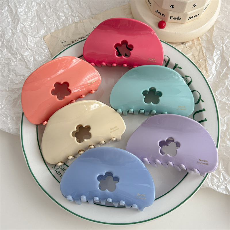 45g Weight Hair Claws Hair Accessories Type 1 Piece Quantity Casual, Daily Occasion Acetic acid sheets Material Flower Pattern All Seasons Season Women's Gender Cute, Sweet Style Cute Sweet Women's Flower Acetic Acid Sheets Hair Claws 无