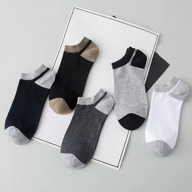 秋夏薄款棉袜男女短筒运动船袜独立包装防掉色袜子批发