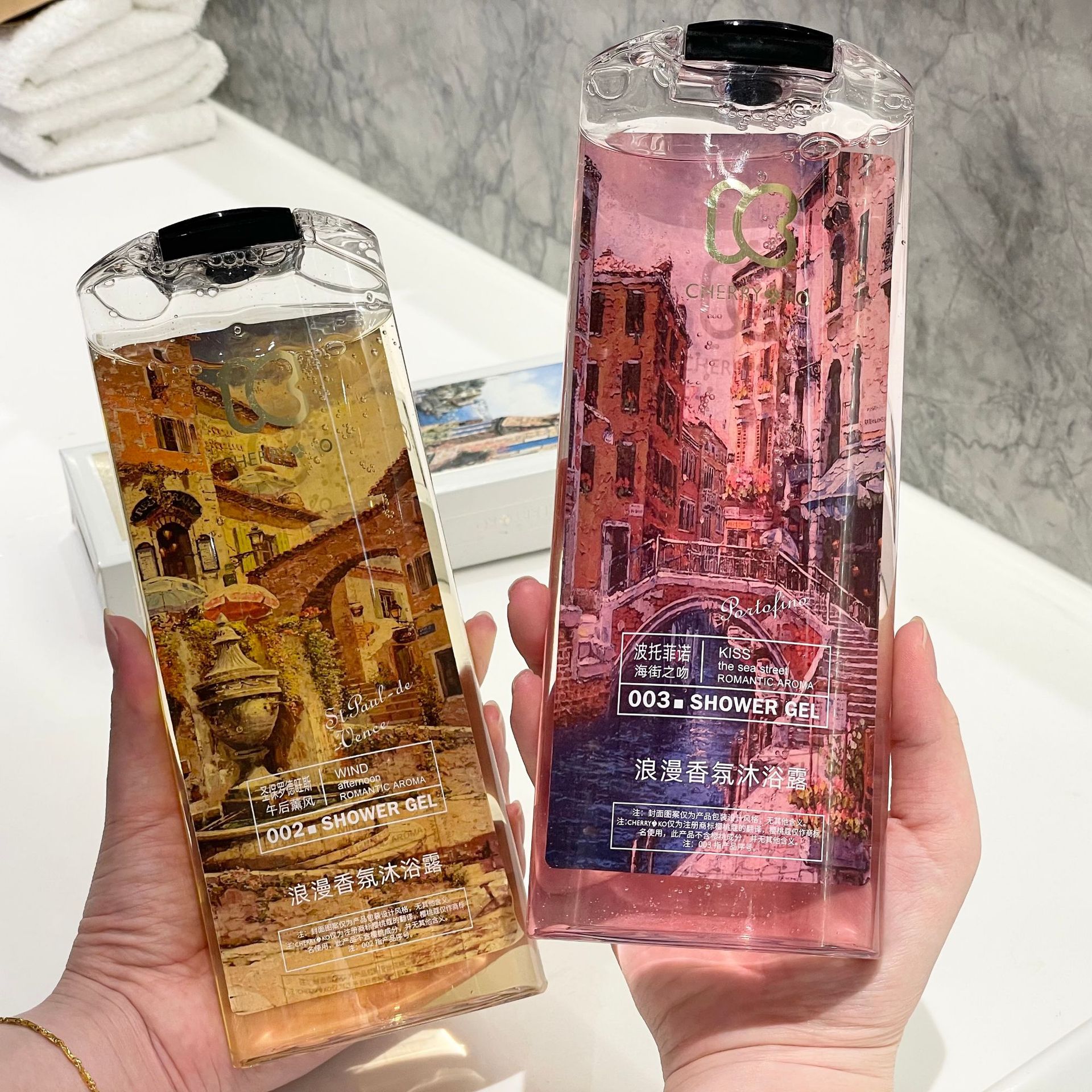 체리 코코아 핑크 유화 샤워 젤 360ml