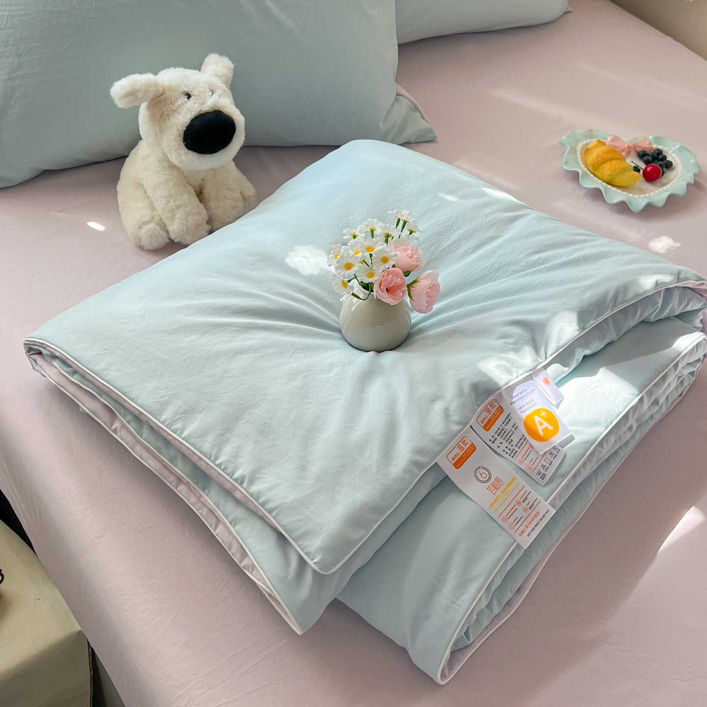 Mu Shan Púrpura + Nube Azul-Verano Cool Quilt