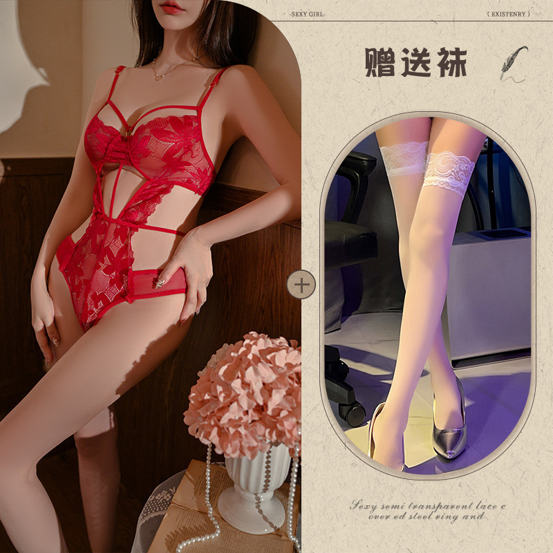 빨간색 + 흰색 스타킹