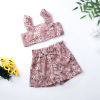 2021ins Electricity supplier Foreign trade new pattern Summer wear Female baby girl suit One piece On behalf of Broken flowers Shoulder strap Children's clothing