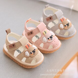 Children's Sandals Baotou Summer 0-2 Years Old Call Shoes Girls Toddler Shoes Soft Bottom Men's Baby Shoes