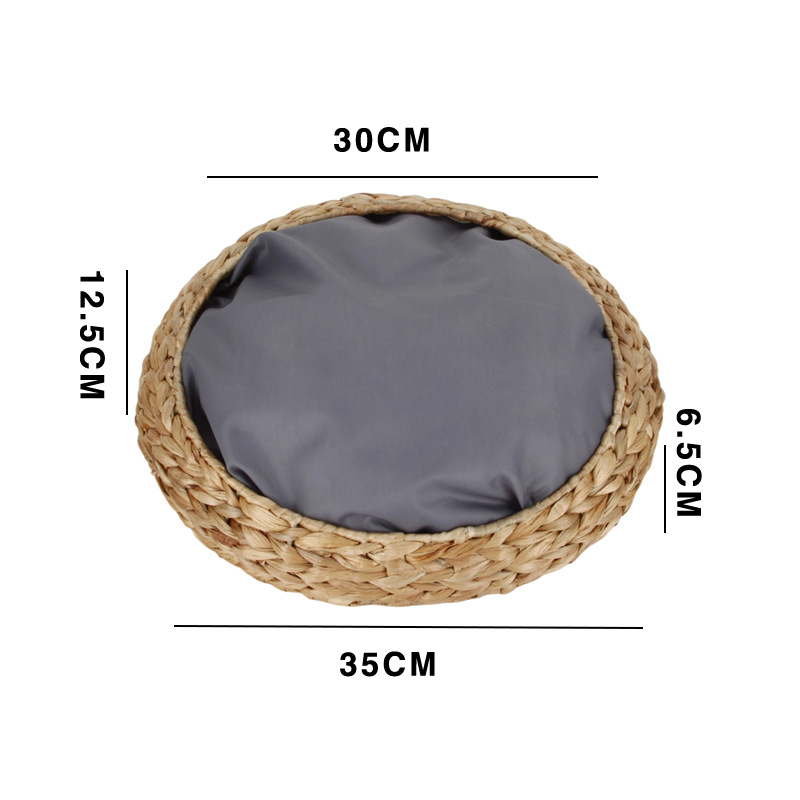 Cama de gato de hierba tejida de calabaza de agua personalizada semicerrada portátil perro nido para perros desmontable y lavable para mascotas generales