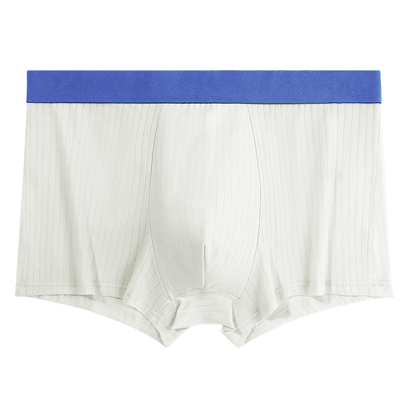 Ropa interior de hombre de algodón puro estilo explosivo, alta elasticidad, agradable para la piel, transpirable, malla antibacteriana, entrepierna interior cómoda y sin cintura, cuatro esquinas para adolescentes