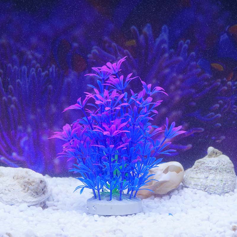 Hierba de plástico decorativa flores, plantas, peceras, paisajismo, suministros de flores falsas, plantas acuáticas simuladas al por mayor, plantas acuáticas simuladas especiales transfronterizas