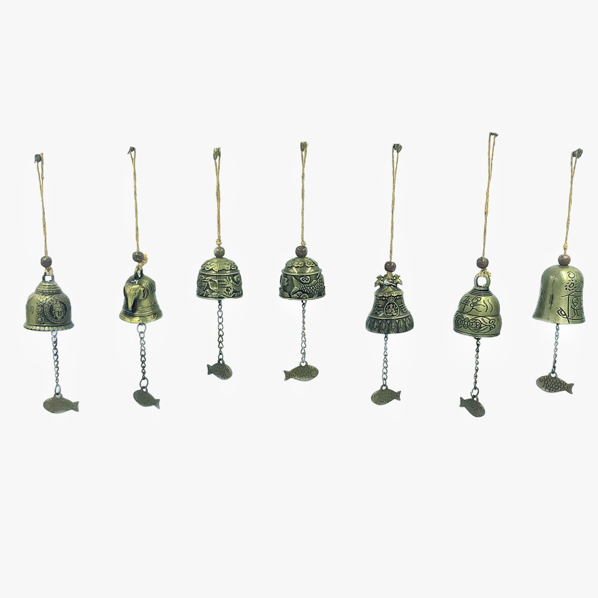 麻绳仿古金属风铃挂件创意门窗家居车饰小钟民宿云南景区旅游工艺