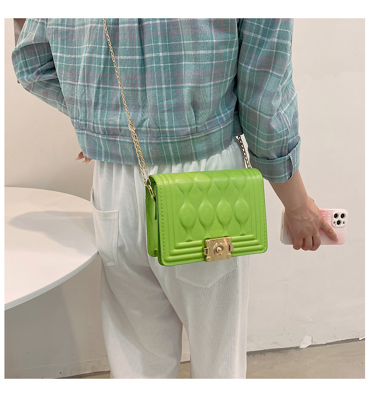 Korean Fashion Texture Messenger Small Square Bag display picture 18