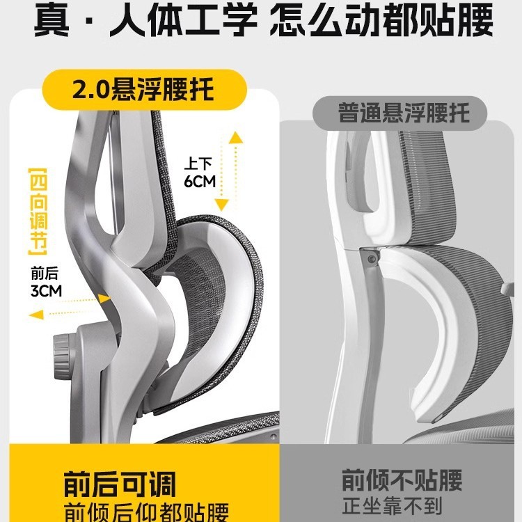 新しい人間工学に基づいた椅子腰保護座り姿勢コンピュータチェア家庭用座りがちなeスポーツチェアオフィスチェア研究|undefined