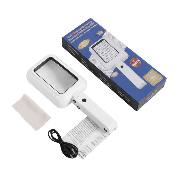 Rectangular handheld folding magnifying glass