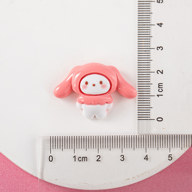 Brillante dulce lindo melodía resina accesorios DIY crema pegamento resina de dibujos animados niños horquilla material hecho a mano