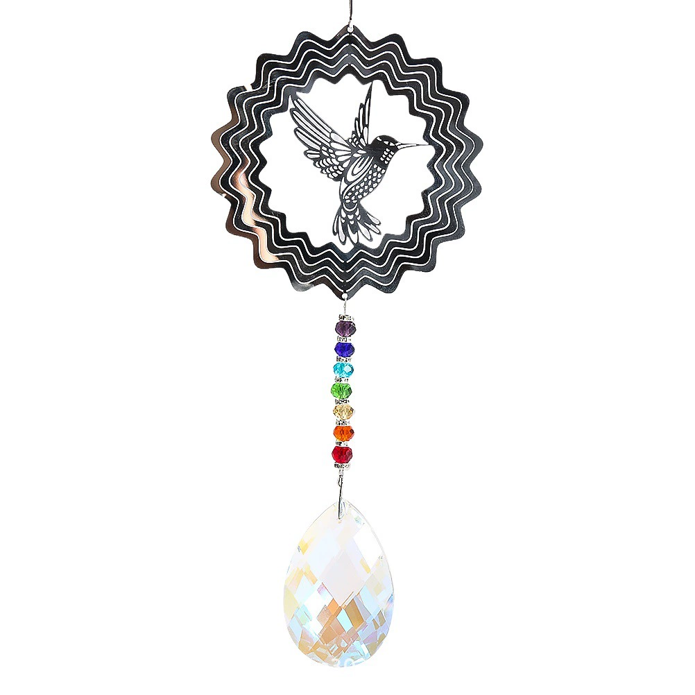 Трансграничные горячие продажи Amazon Креативные 3D вращающиеся колокольчики Мандала Хрустальная Призма солнцезащитный Ловец садовые украшения