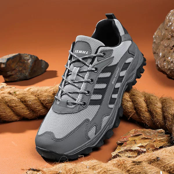 Cross-Border New Large Size Low-Top Men's and Women's Outdoor Mesh Breathable Hiking and Mountaineering Shoes Waterproof, Non-Slip and Wear-Resistant Mountaineering Shoes