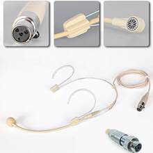 适配mipro咪宝 无线发射器话筒头戴式麦克风螺旋四针双耳挂麦