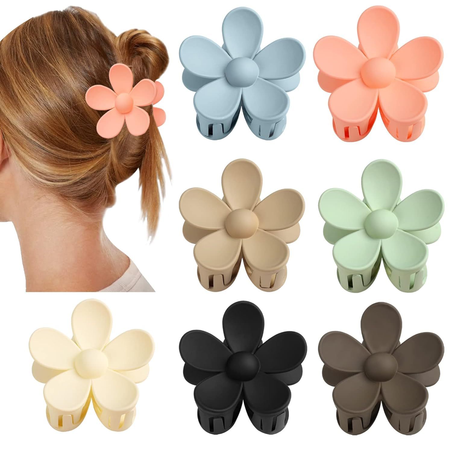 Women's Flower Claw Clip Daily Wear Party Ceremony Birthday Party Valentine's Day Non-slip Thick Hair Women's Girl Gift