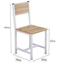 铁艺钢木椅学生餐椅办公椅简易饭店椅食堂椅小吃店靠背椅家用舒适