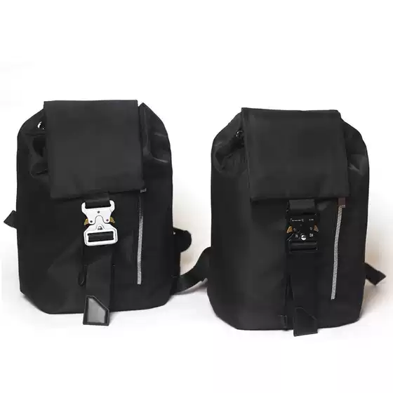 in stock 1017 ALYX Bag BACKPACK 9SM BAG Functional Men and Women Couple Black Nylon Backpack
