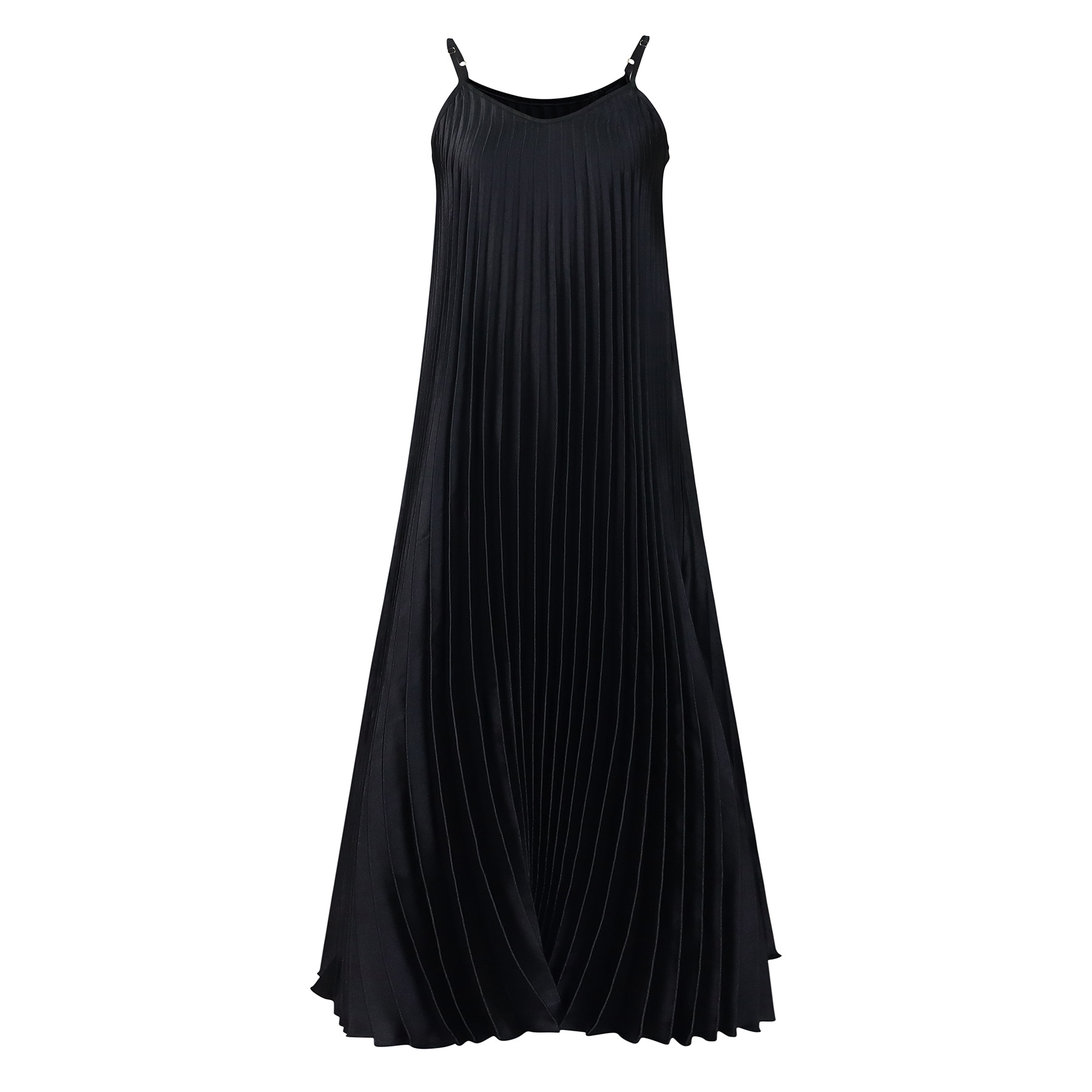 Women's Strap Dress Sexy V Neck Pleated Sleeveless Solid Color Maxi Long Dress Holiday Daily display picture 64