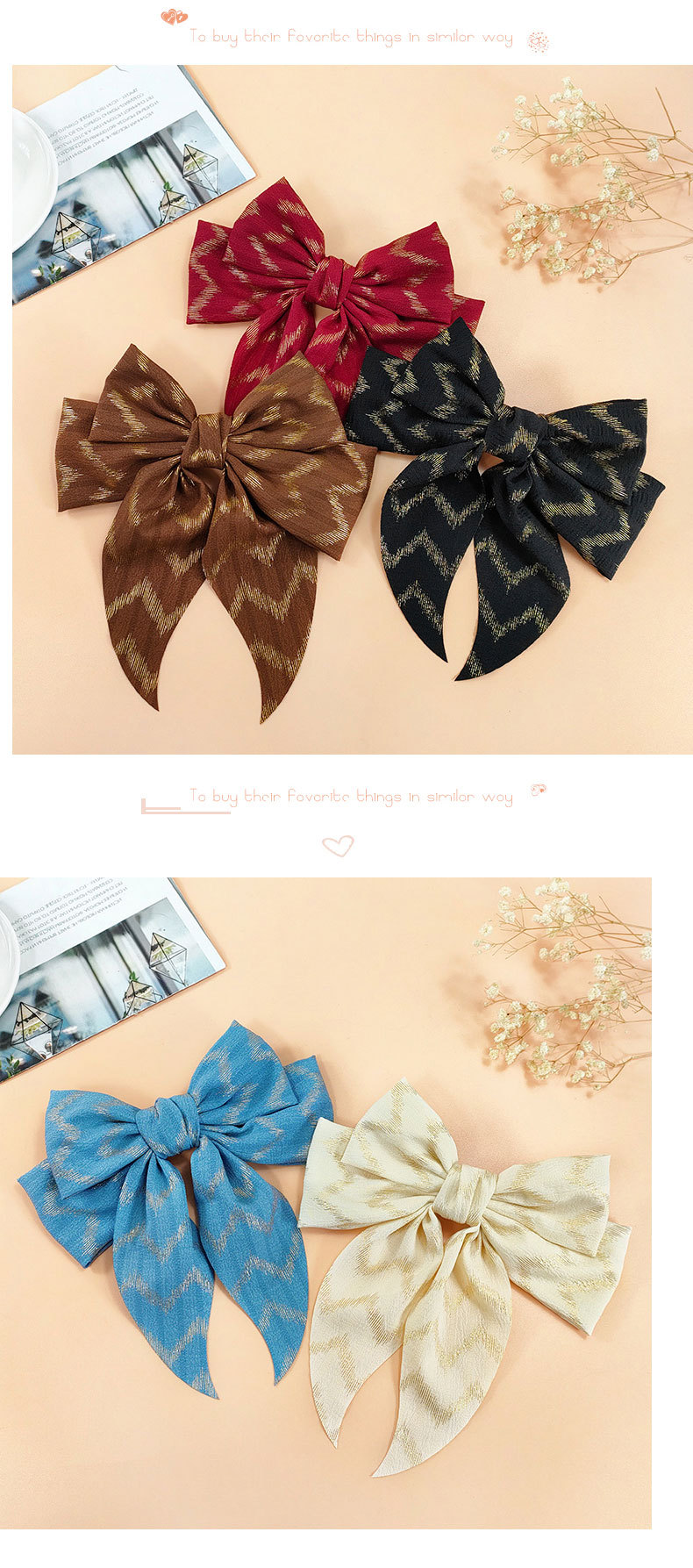 New Bow Clip Fabric Bronzing Card Fashion Back Head Hairpin display picture 2