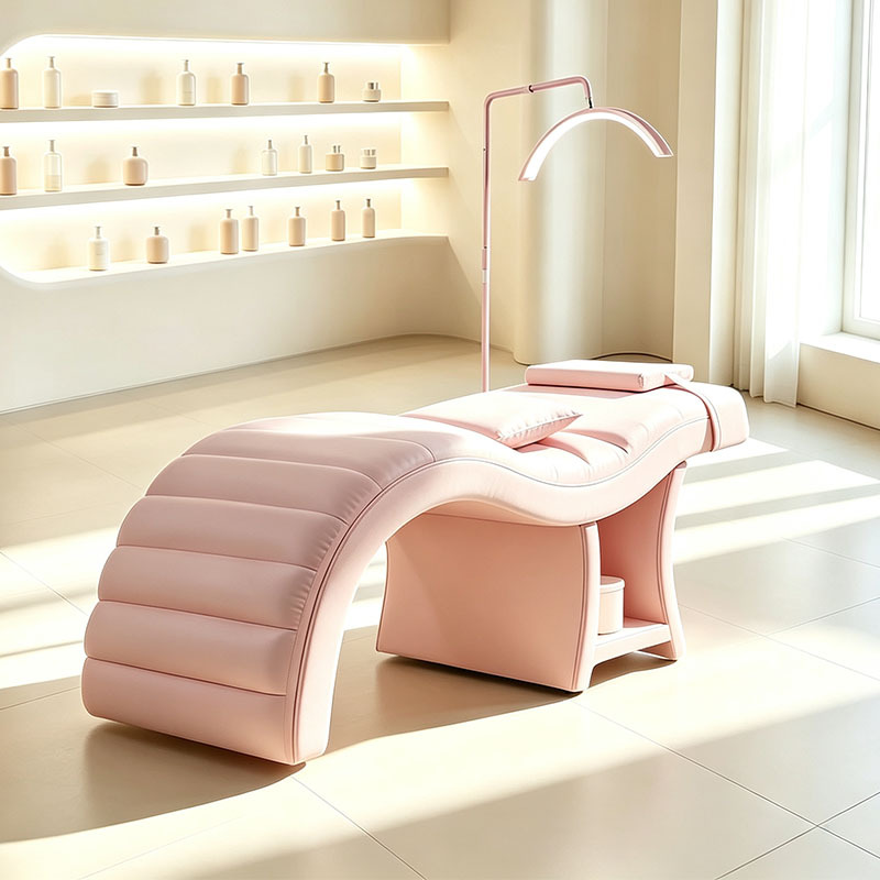 Cama de belleza mayorista transfronteriza de alta gama, cama de belleza spa, cama de pestañas, masaje en forma de s, cama de belleza bordada image 3