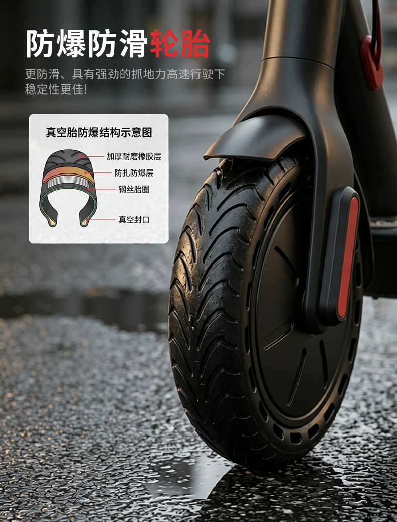 8.5inch Cross-Border Electric Scooter Portable Adult Aluminum Alloy Foldable Two-Wheeled Mobility Scooter Large Item