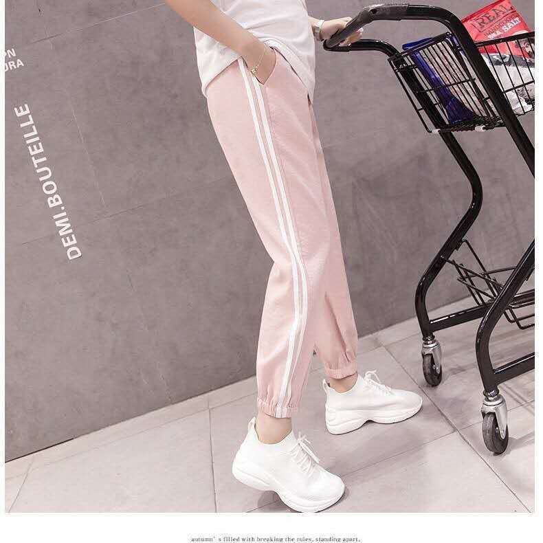 Pregnant women's trousers spring thin section loose-fitting sports trousers spring and autumn belly lift leggings