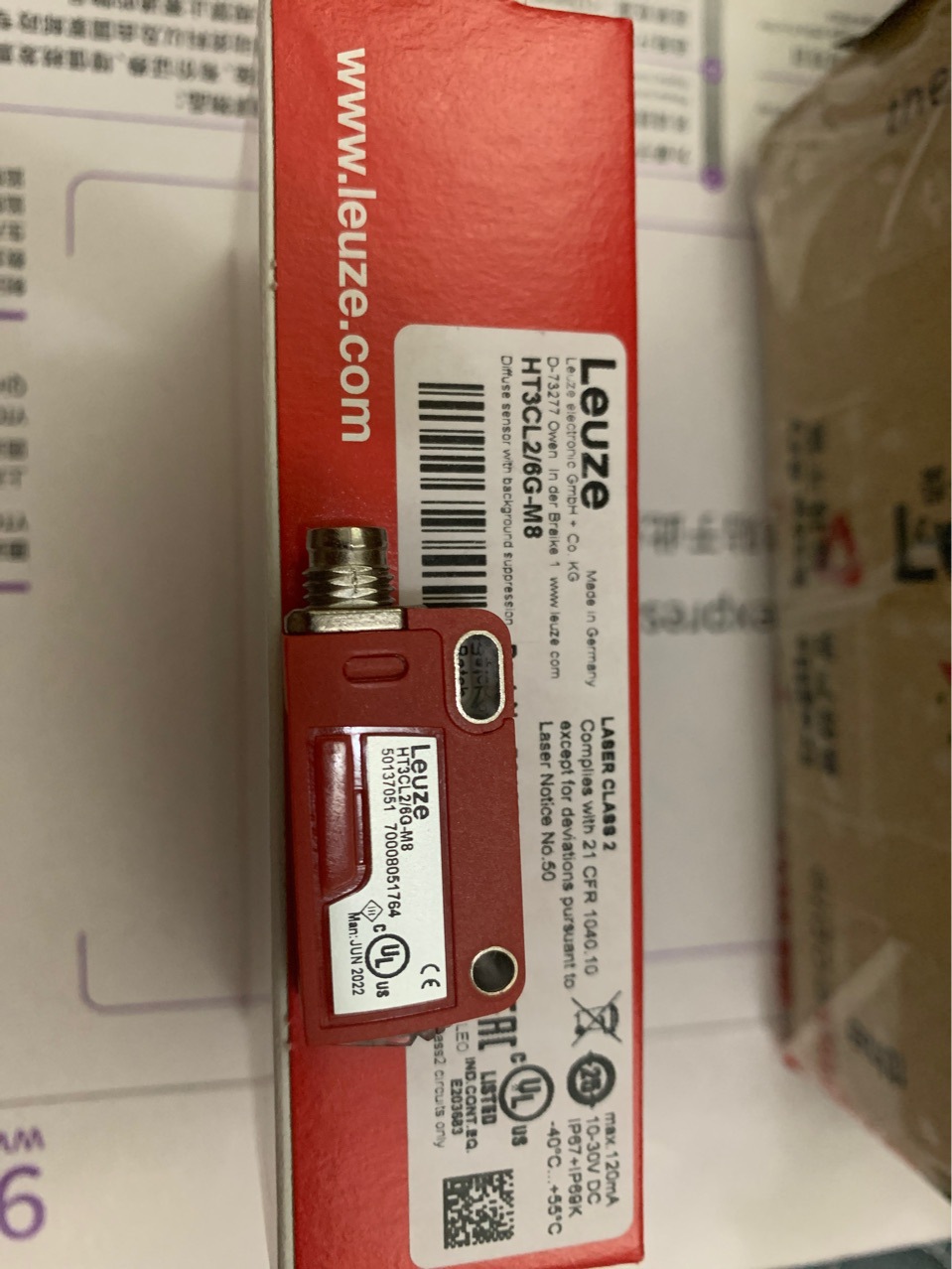 劳易测/LEUZE 光电开关 HT3CL2-6G-M8KD U-M8-4W-V1-020