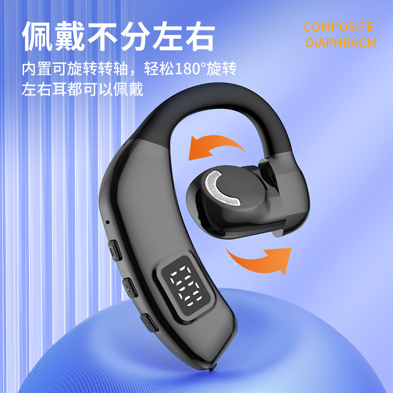 New OWS wireless gas conduction Bluetooth headset X30 business non-in-ear super long standby King call noise reduction Universal