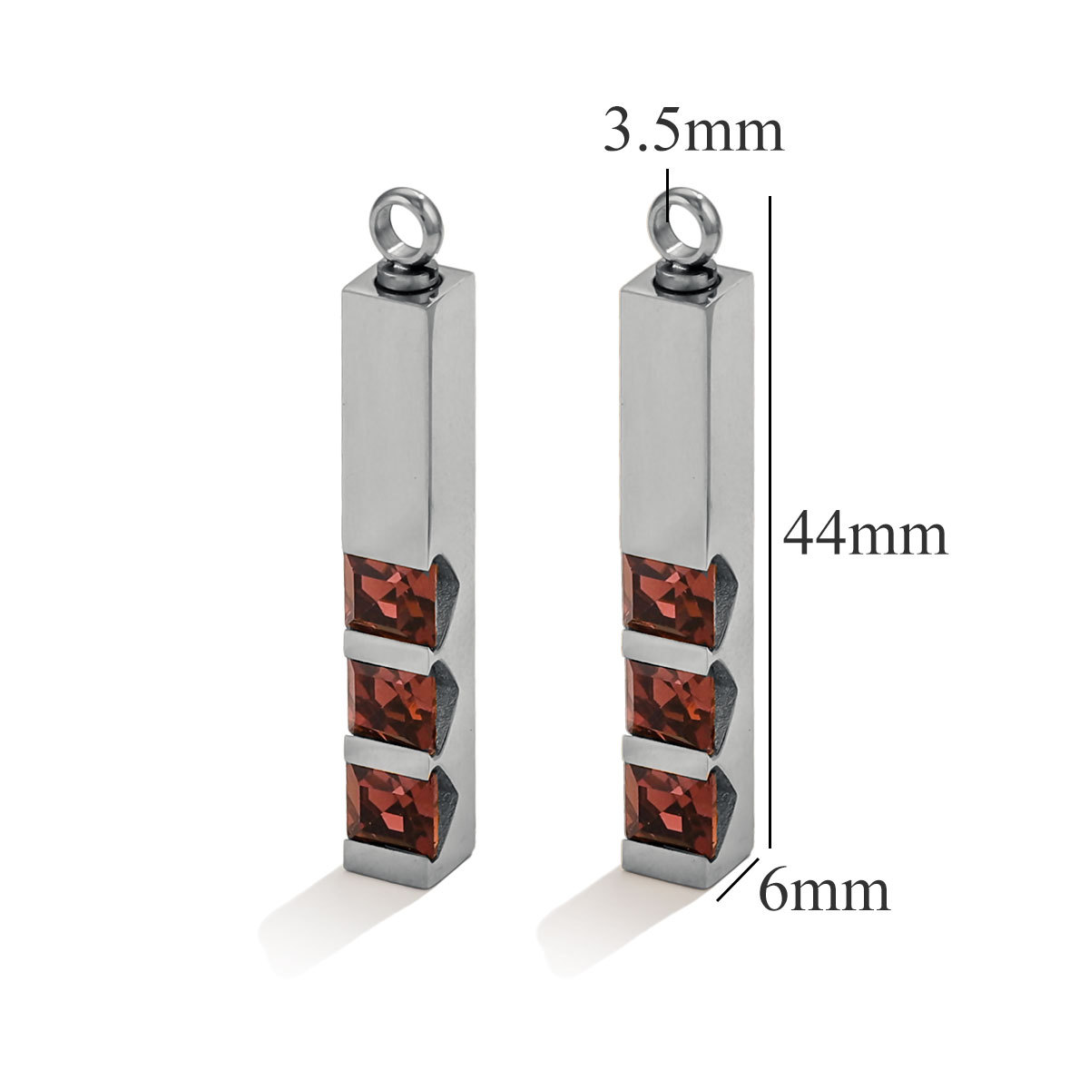 Zircon de acero inoxidable giratorio abierto cuadrado diamantes perfumes colgante geometría DIY personalidad colgante de acero de titanio