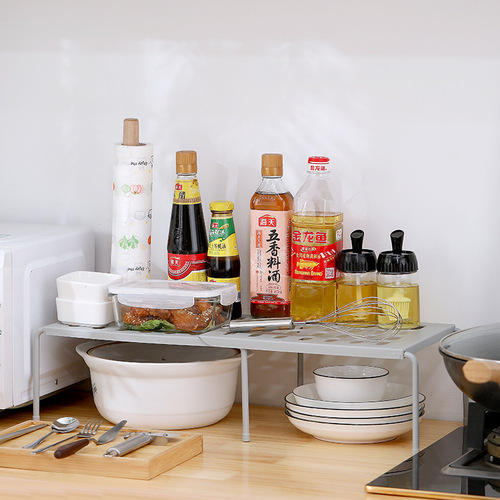 Creative telescopic storage rack under the sink for the kitchen, floor-standing multi-layer storage rack for the bathroom, retractable storage rack