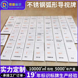 公司门牌工厂指示牌银行标牌不锈钢弧形导视牌科室牌总经理室标识