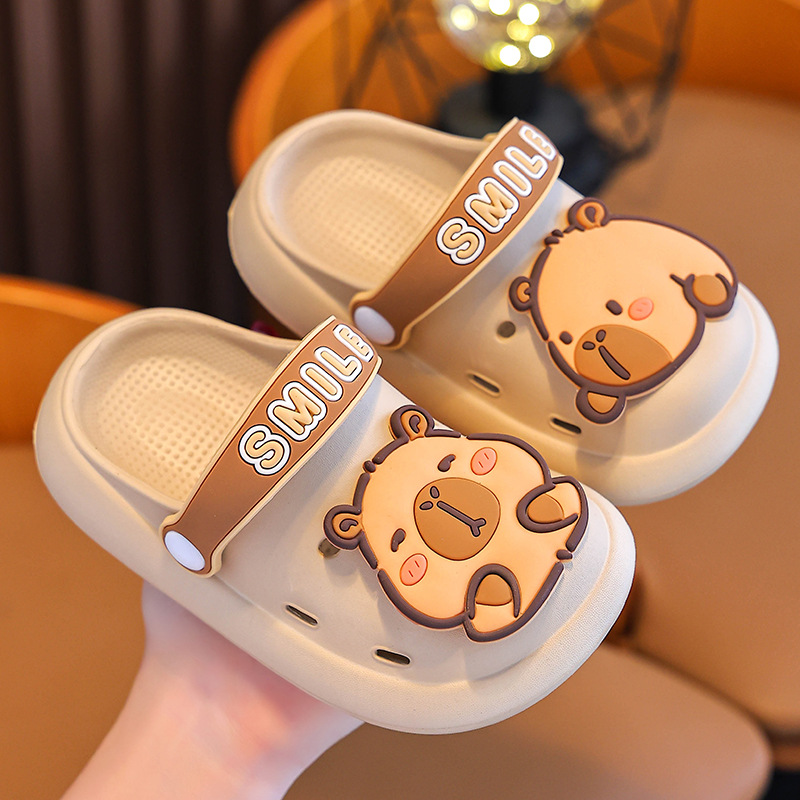 Capibara verano niños zapatos agujeros zapatos agujeros niños pedalear sensación de excremento anti-deslizante transpirable zapatos agujeros para niños mayores