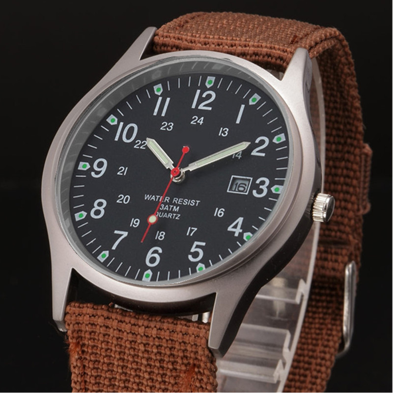 Correa de nylon reloj de hombre Calendario de comercio exterior reloj de cuarzo deseo nuevo reloj AliExpress eBay reloj militar entrega de una pieza