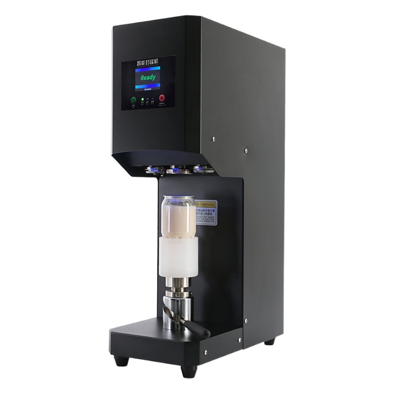 Puede la máquina de sellado leche tienda de té taza automática máquina de sellado de arroz frito envasado para llevar bebidas sellado cerveza puede máquina de sellado