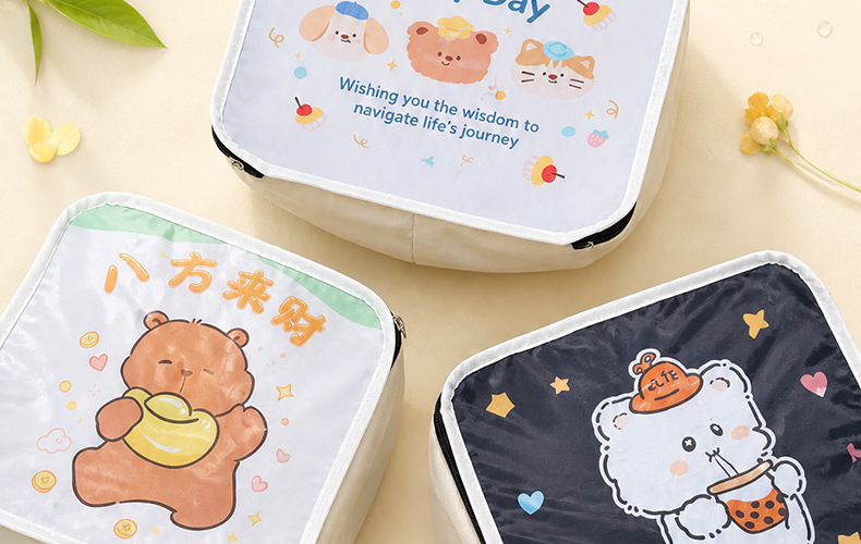 New electric bike front basket PVC waterproof cover, bicycle basket dust cover, cartoon-themed universal modification accessory