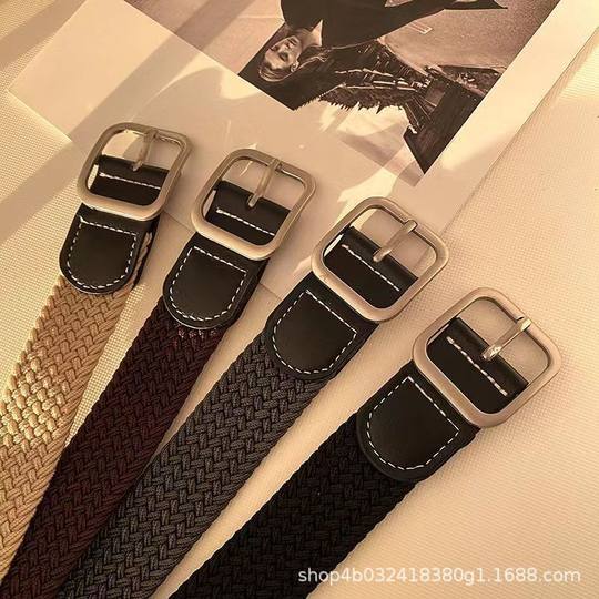Canvas Woven Belt Punch-free Black Men's and Women's Military Training Belt All-match Casual Women's Jeans Belt
