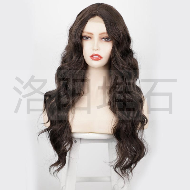 Perücken Europäische Und Amerikanische Damen Perücken Kleine Spitze Vordere Spitze Mittlere Lange Lockige Haare Chemiefaser Kopf Bedeckung Lace Wigs Perücke display picture 4