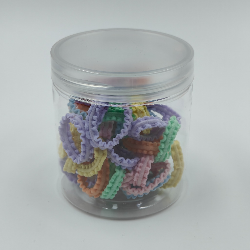 Fábrica directa enlatada de alta elasticidad no daña cabello de cabello de chicas anillo de toalla simple banda de goma cabello de cabello anillo de cabello de bebé