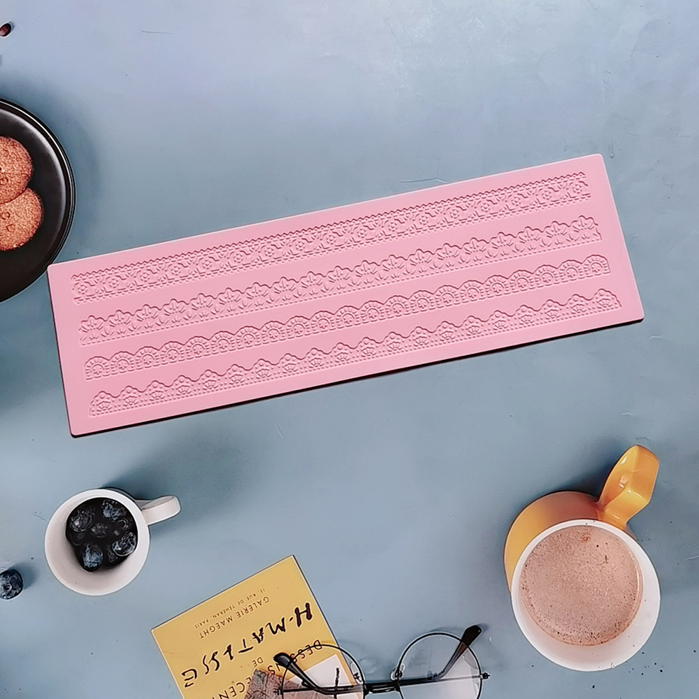 encaje 381 - 253 molde de silicona pastel de encaje molde de relieve herramientas de decoración de pastel de chocolate esterilla de relieve