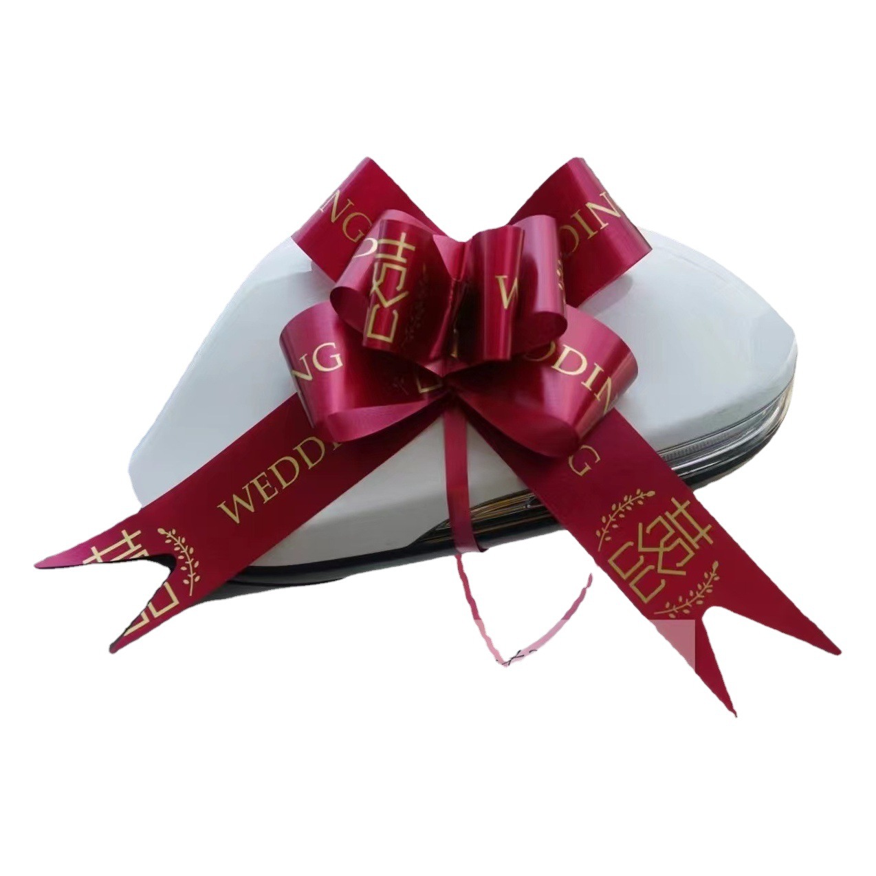 Flower Wedding Wedding Festive Phnom Penh Hand Flower Wedding Car Decoration Printed Happy Character Bow Flower