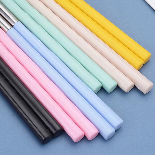 Wheat straw 304 stainless steel chopsticks color chopsticks national trend cross-border e-commerce chopsticks color wholesale Jieyang