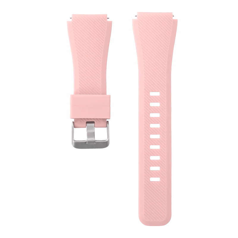 Compatible with Samsung S3 twill silicone strap 20/22mm, quick-release lugs, official same single-color silicone strap from Huawei undefined