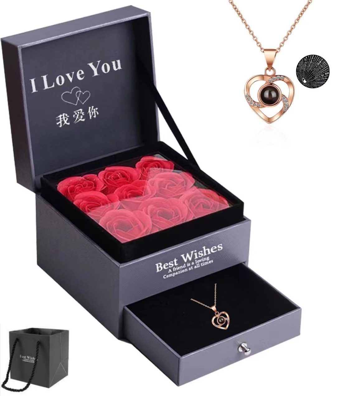 Love Rose Gold +9 Rose Gift Box