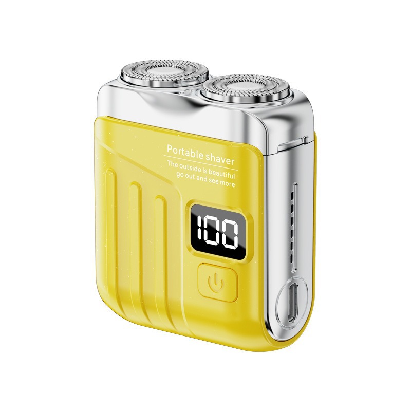 新しい電気シェーバー MINI 小型磁気ダブルヘッド USB 電気ポータブルメンズ電気シェーバー